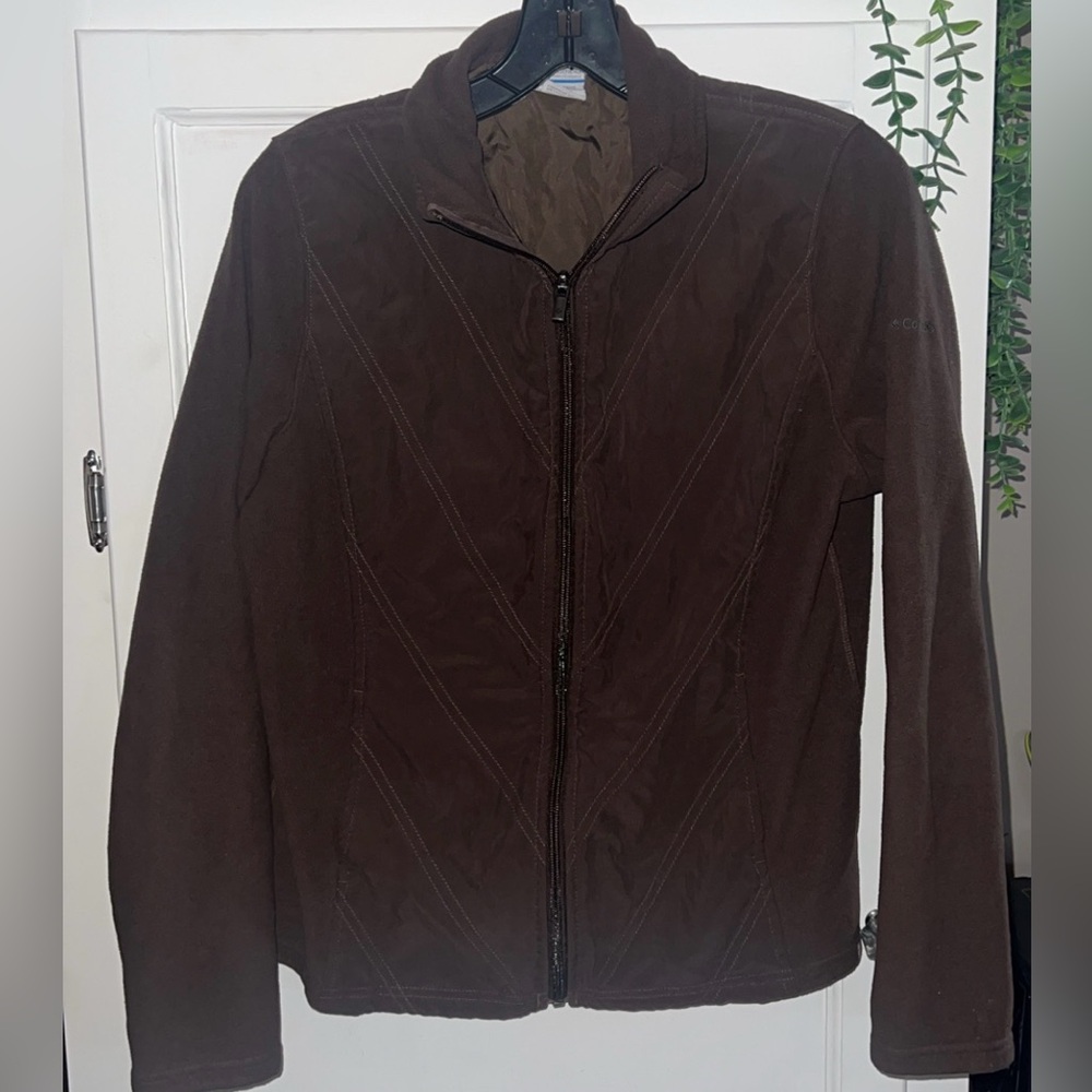 Brown Zip-Up Columbia jacket